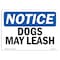 Signmission OSHA Notice, 3.5" Height, Dogs On Leash Sign, 5" X 3.5", Landscape OS-NS-D-35-L-11445 - alternate 1